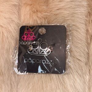 Paparazzi Chic Heart Shaped Crystal Earrings